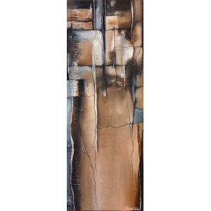 Asma Baig, 12 x 36 Inches, Acrylic  on Canvas, Abstract Paintings, AC-ASMBG-007